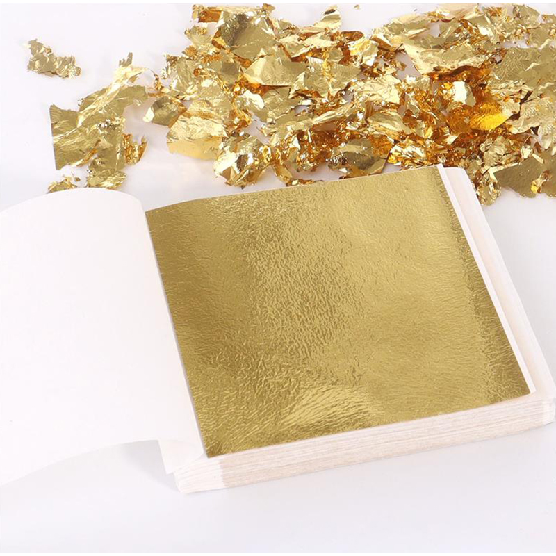 Nail Art Gold - 200 szt. Złote płatki folii imitujące