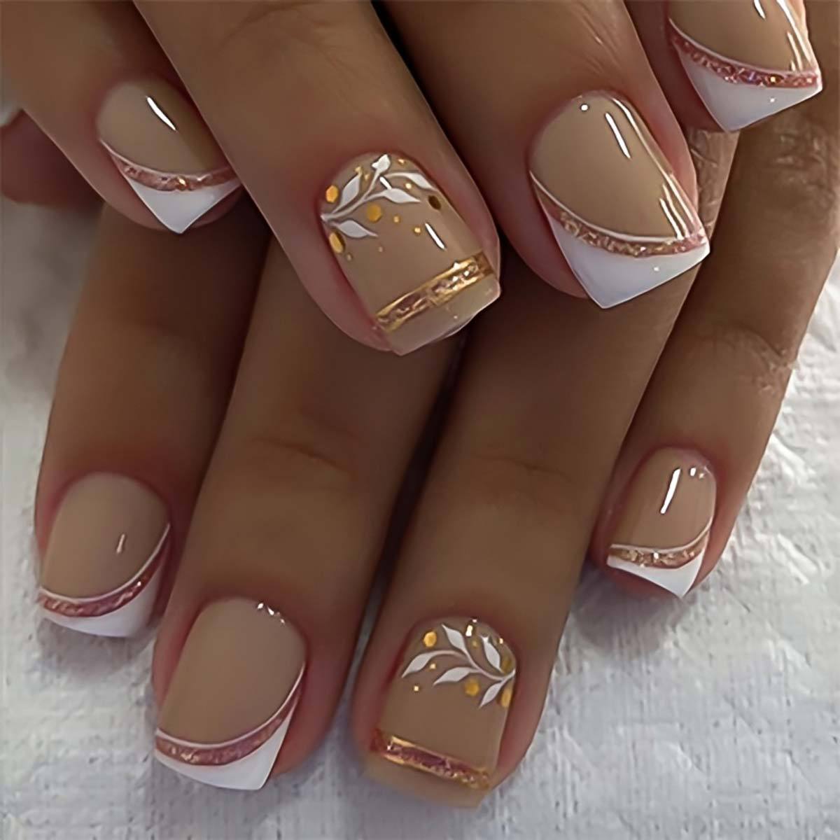 Nail Art Gliter - Krótkie, średnie sztuczne paznokcie dla kobiet