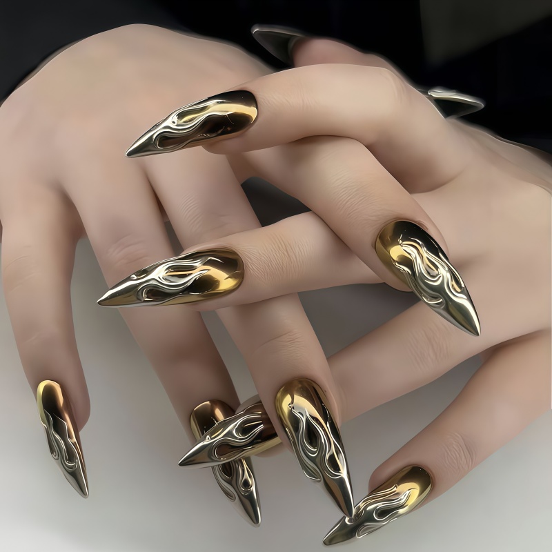 24 SZT. Paznokcie 3D Chromowan – Nail Art Gold recenzja i cena