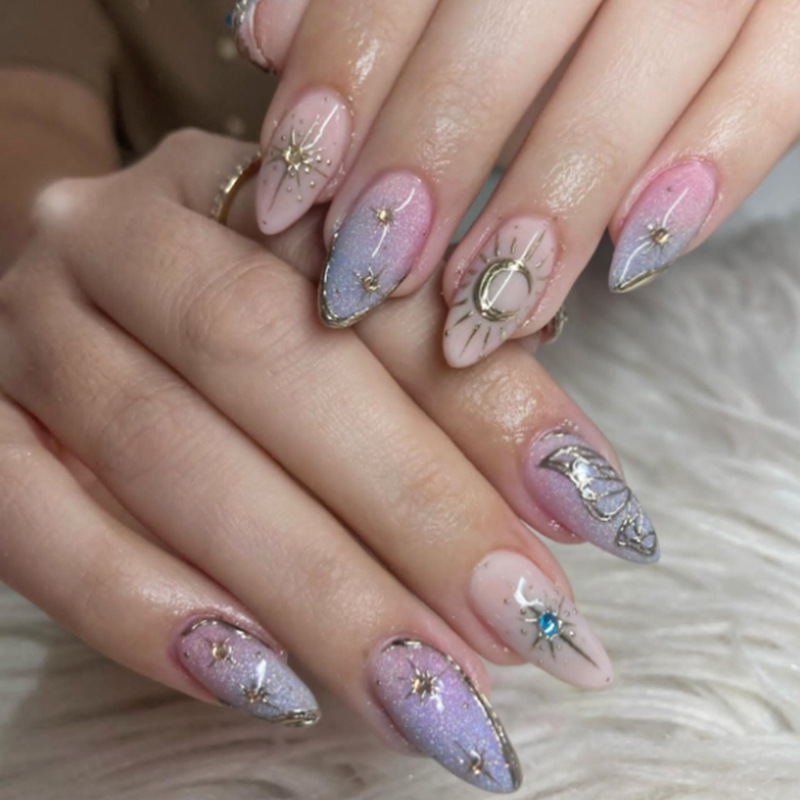 24 szt. Złocone, brokatowe, zd – Nail Art Gliter recenzja i cena