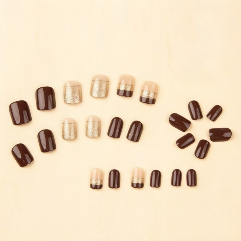 Krótkie kwadratowe sztuczne pa – Nail Art Gliter recenzja i cena