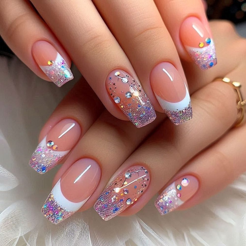 24szt/zestaw Krótkie Średnie s – Nail Art Gliter recenzja i cena