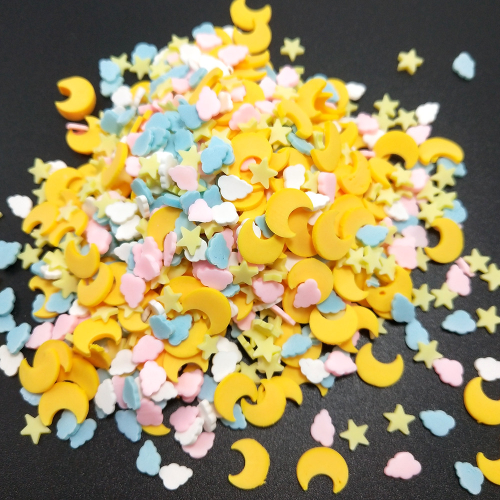50g Żółta gwiazda/chmury Gliny – Nail Art Yellow recenzja i cena