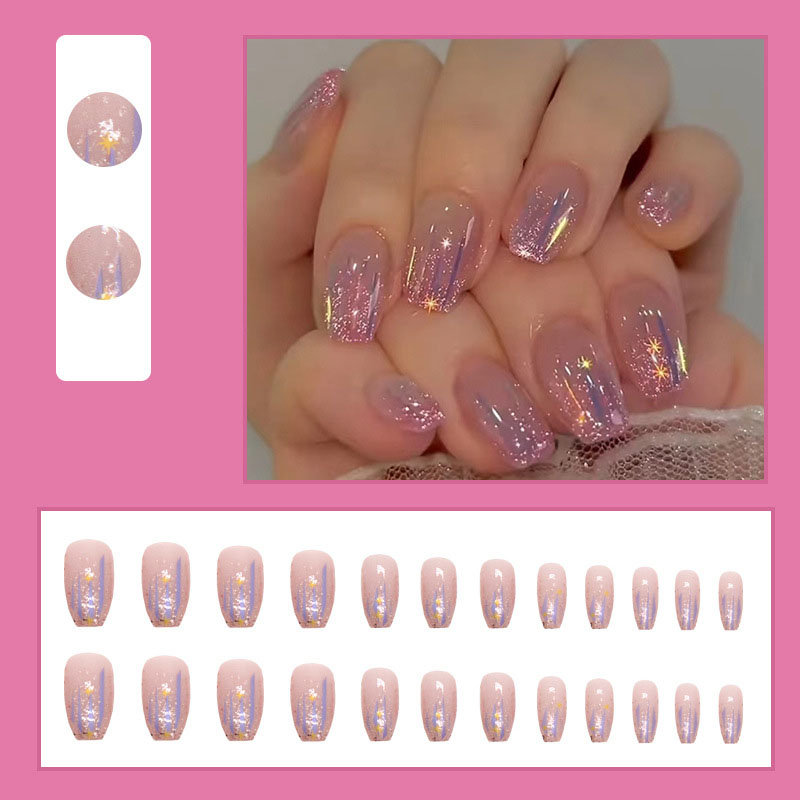 Krótkie sztuczne paznokcie dla – Nail Art Gliter recenzja i cena